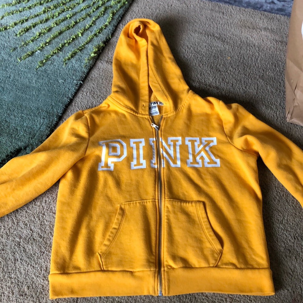Victoria Secret Pink Yellow Hoodie